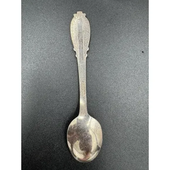 Vintage Norge Norwegian Enamel Souvenir Spoon Silver Plated 60 GR HS Great Condi - Picture 5 of 6